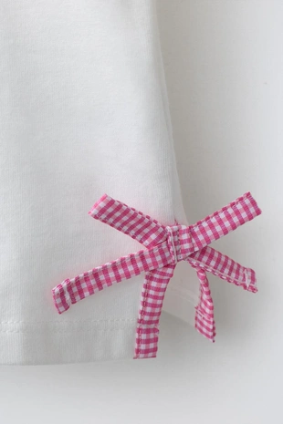 Футболка с бантами в клетку виши- Заказать в России