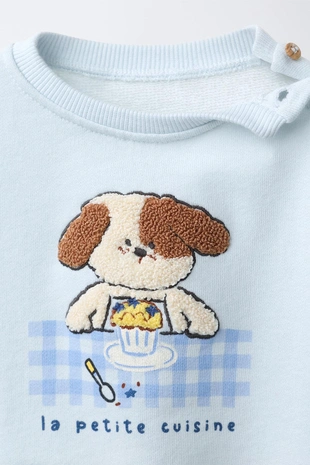 Толстовка с собачкой из махровой ткани- Заказать в России