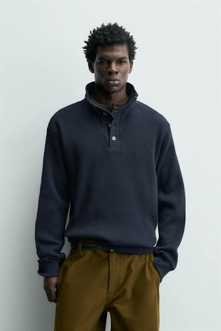 Толстовка из рельефного трикотажа в рубчик- Заказать в России