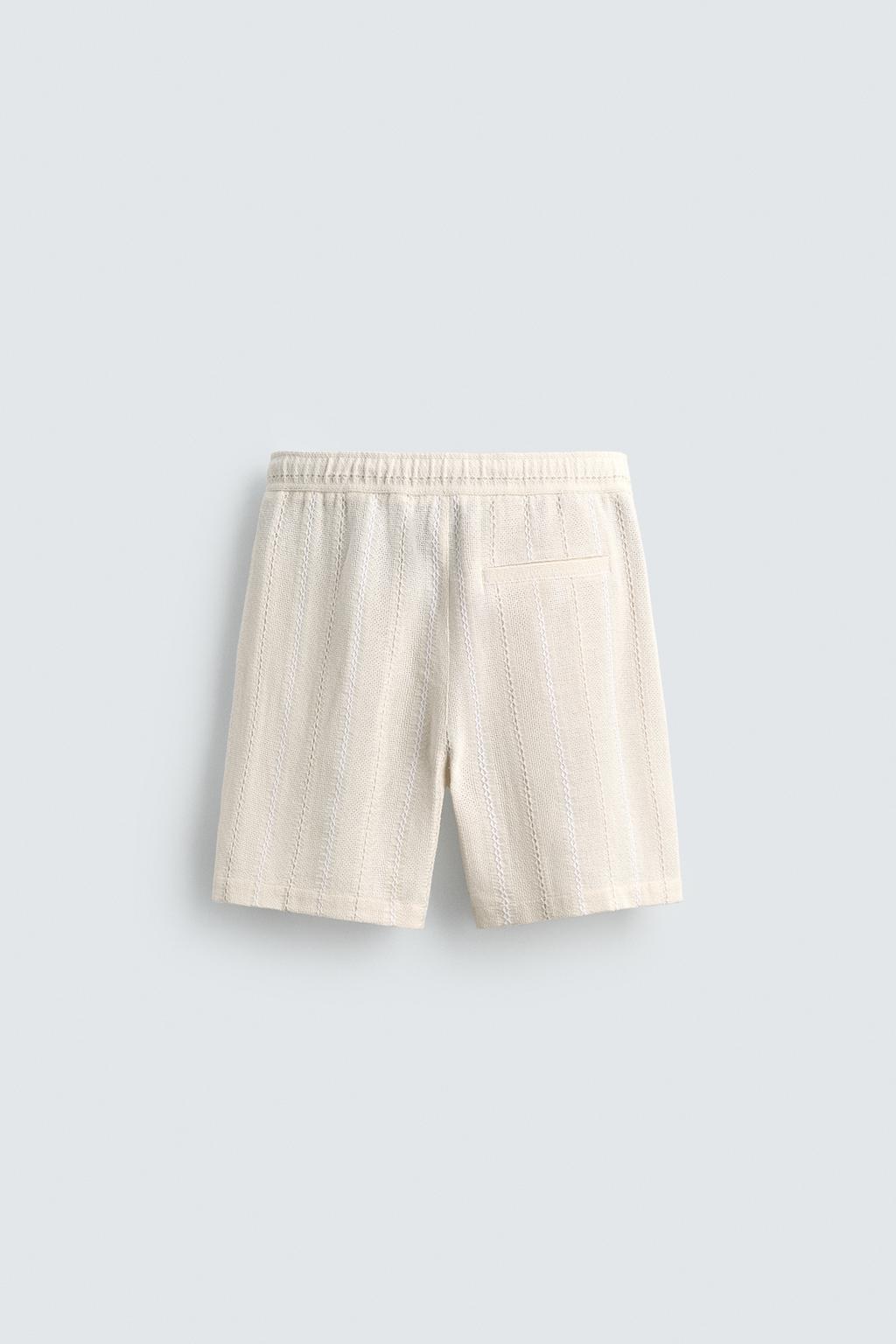 Бермуды с геометрическим жаккардовым узором