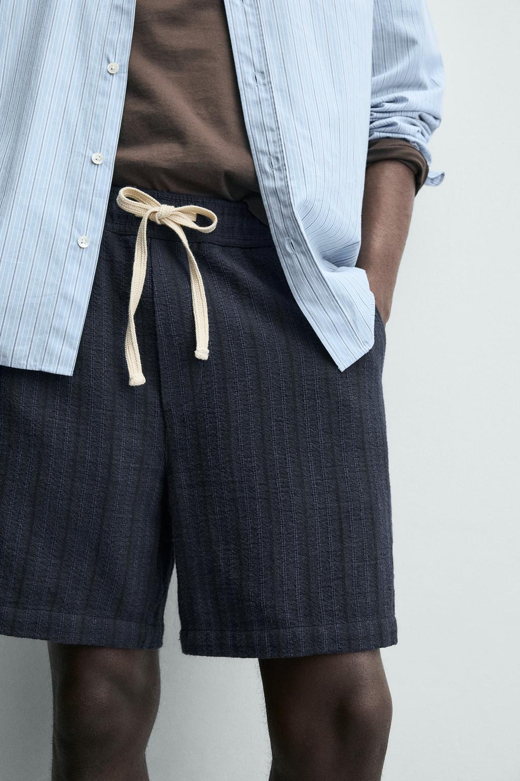 Бермуды с геометрическим жаккардовым узором