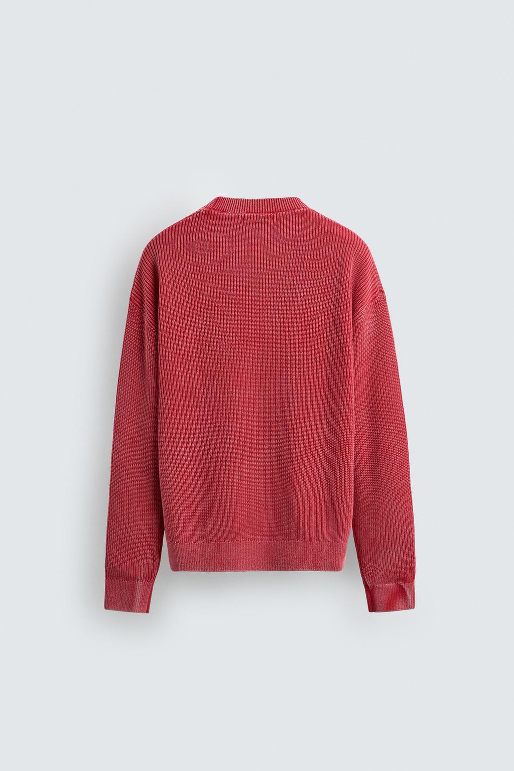 СВИТЕР В РУБЧИК С ЭФФЕКТОМ ПОТЕРТОСТИ