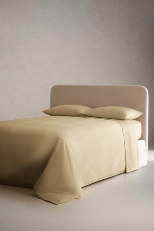 Простынь на резинке из сатина | 40 см (500 нитей)- Заказать в России