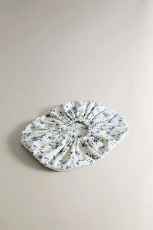 Держатель влажных салфеток с синим цветочным узором из хлопка- Заказать в России