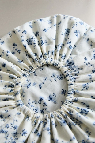 Держатель влажных салфеток с синим цветочным узором из хлопка- Заказать в России