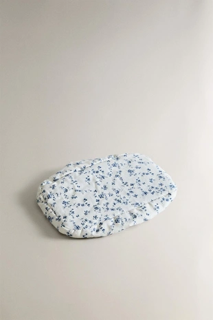 Держатель влажных салфеток с синим цветочным узором из хлопка- Заказать в России