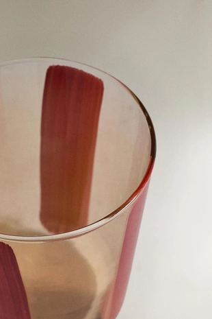 Стакан из стекла с полосатым рисунком- Заказать в России