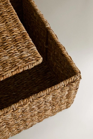 Корзина из морской травы с крышкой- Заказать в России