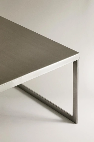 Квадратный столик из нержавеющей стали- Заказать в России