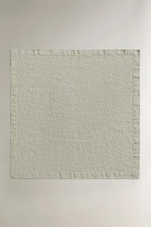 Набор из двух льняных салфеток с мятным оттенком- Заказать в России