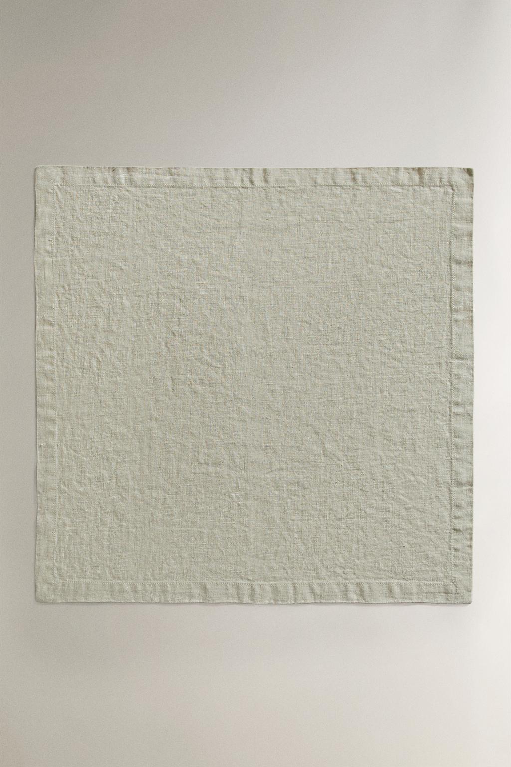 Набор из двух льняных салфеток с мятным оттенком