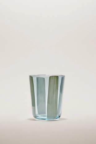 Стакан из стекла в полоску- Заказать в России