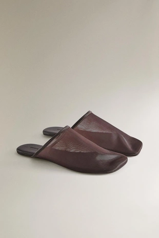 Сабо из сетчатой ткани