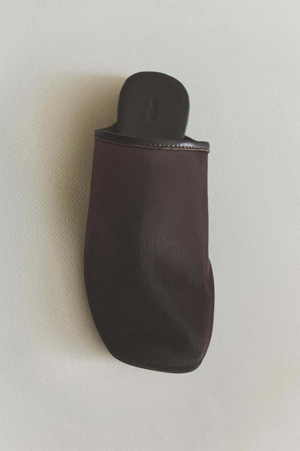 Сабо из сетчатой ткани