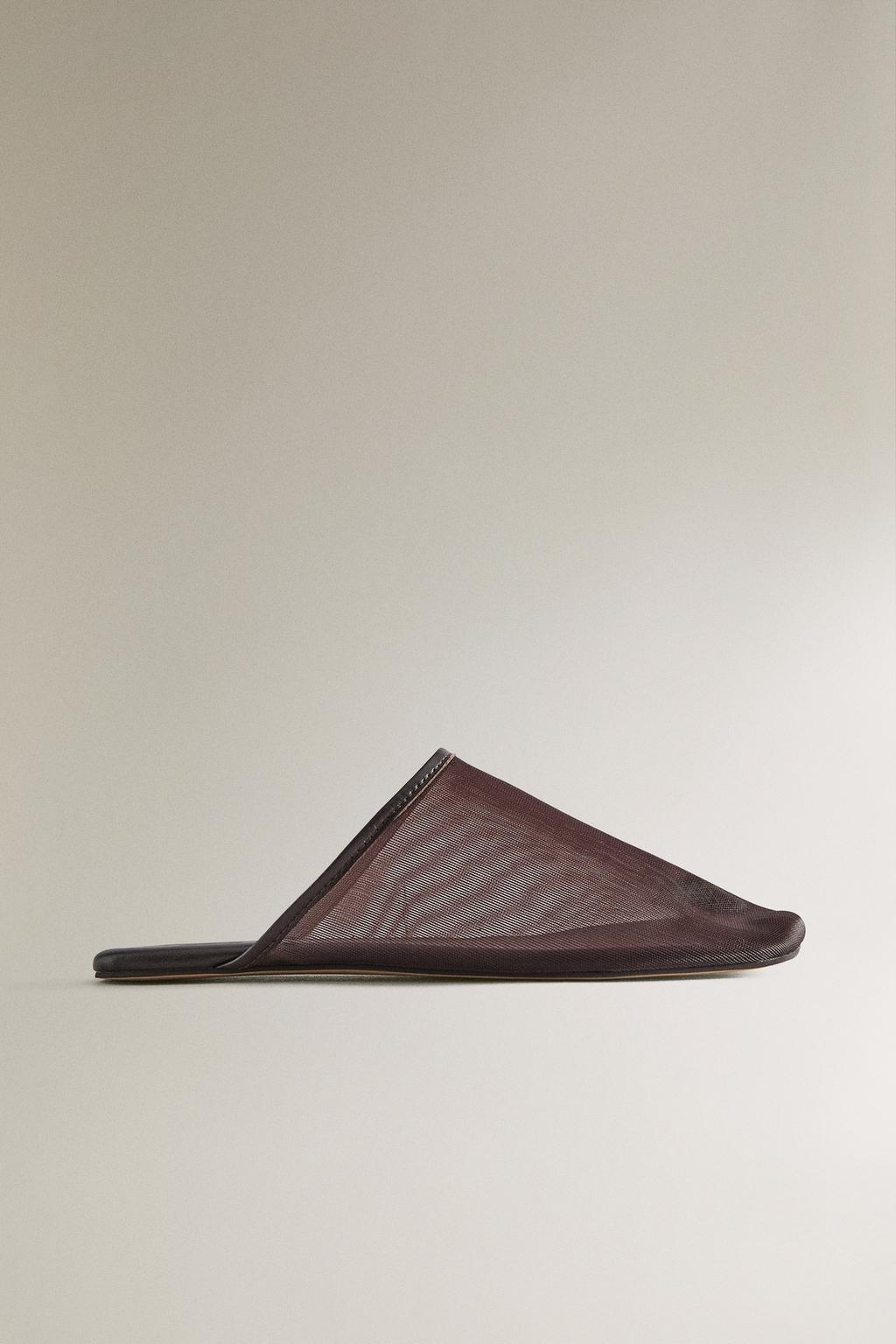 Сабо из сетчатой ткани