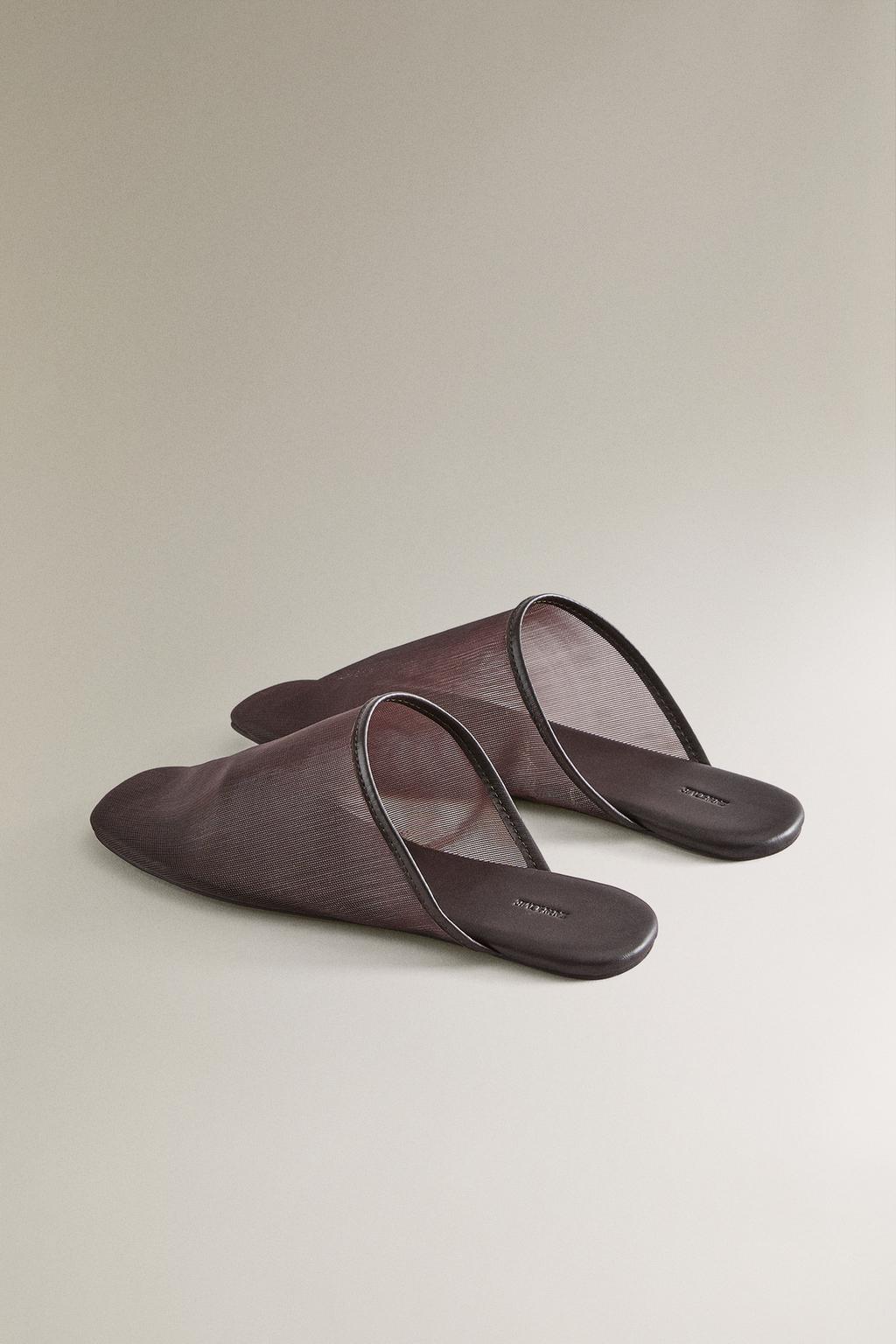 Сабо из сетчатой ткани