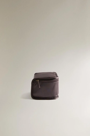 Chocolate Brown | 4127/700/116 - Zara Сумка для хранения предметов из атласа