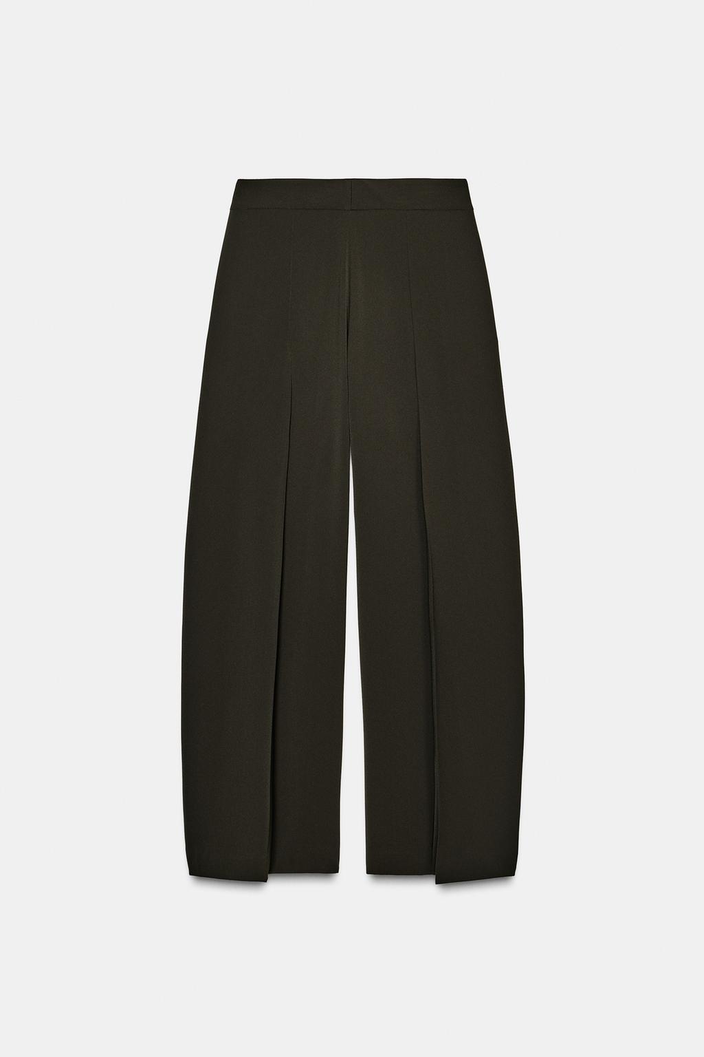 БРЮКИ WIDE LEG С ЗАЩИПАМИ — ZW COLLECTION