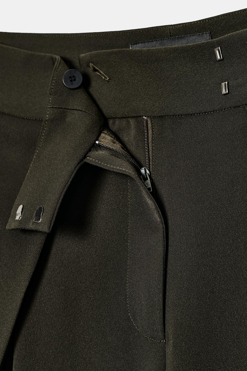 БРЮКИ WIDE LEG С ЗАЩИПАМИ — ZW COLLECTION