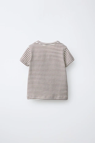 Мягкая тканая футболка в полоску- Заказать в России