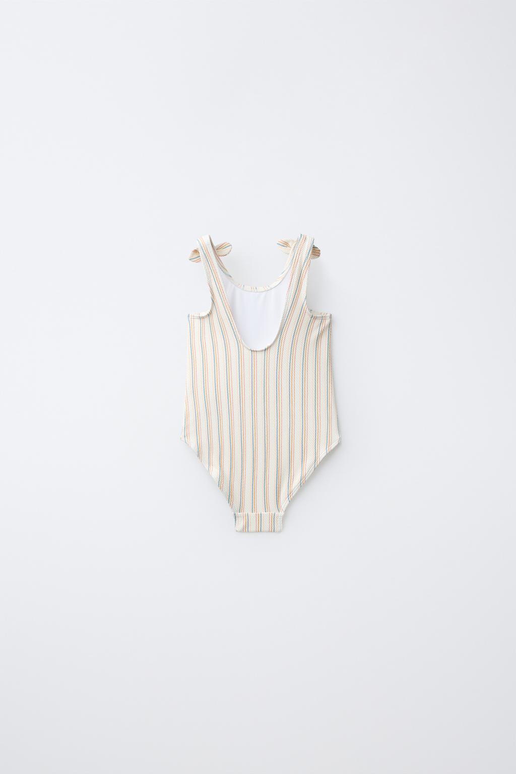 1-6 ЛЕТ/КУПАЛЬНИК С ТЕКСТУРНЫМИ ПОЛОСКАМИ