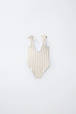 1-6 лет/купальник с текстурными полосками- Заказать в России