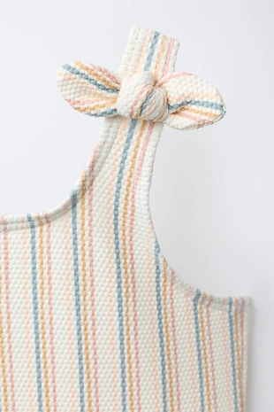 1-6 лет/купальник с текстурными полосками- Заказать в России