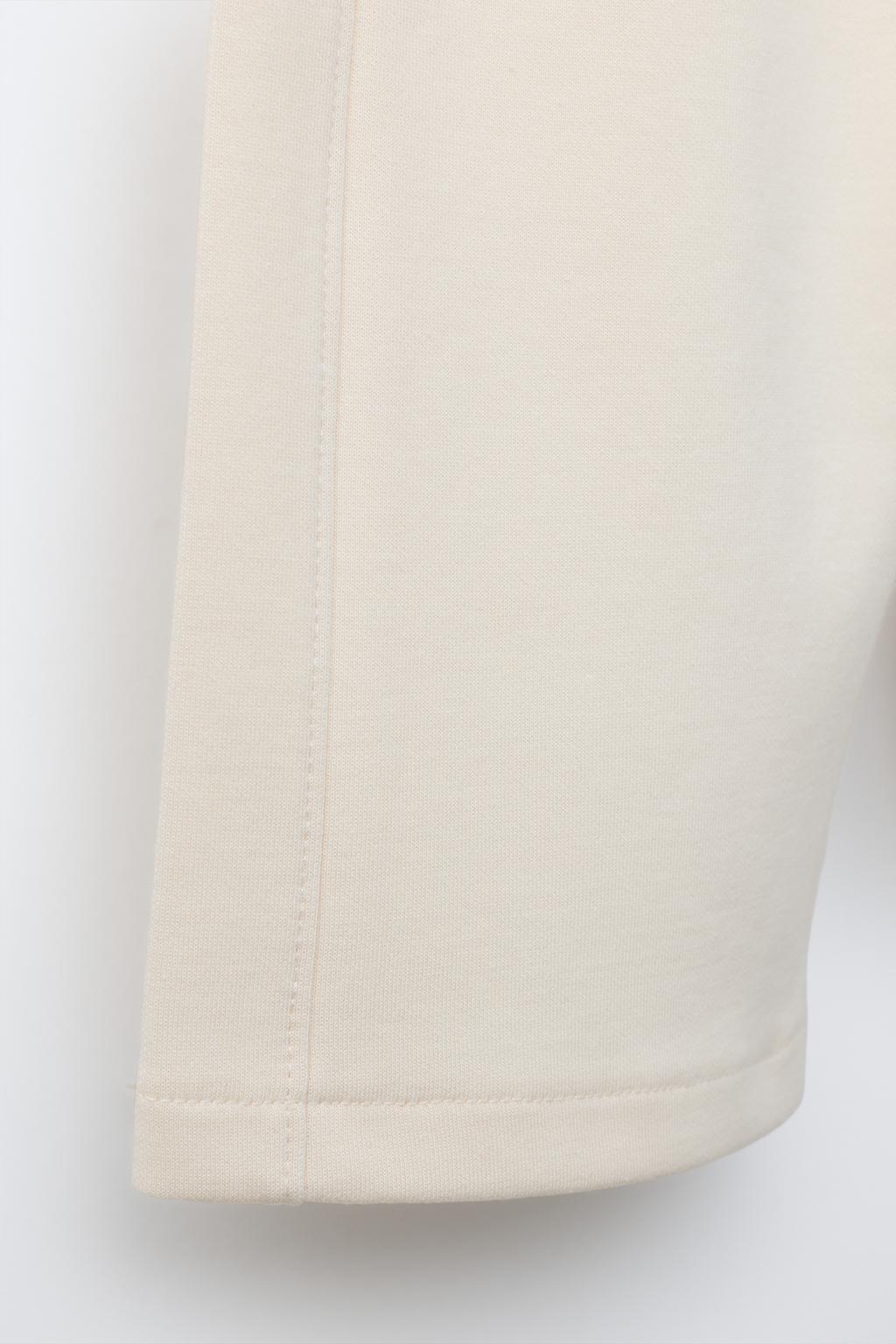 БРЮКИ WIDE LEG ИЗ ТКАНИ ИНТЕРЛОК С РЕЛЬЕФНОЙ НАДПИСЬЮ