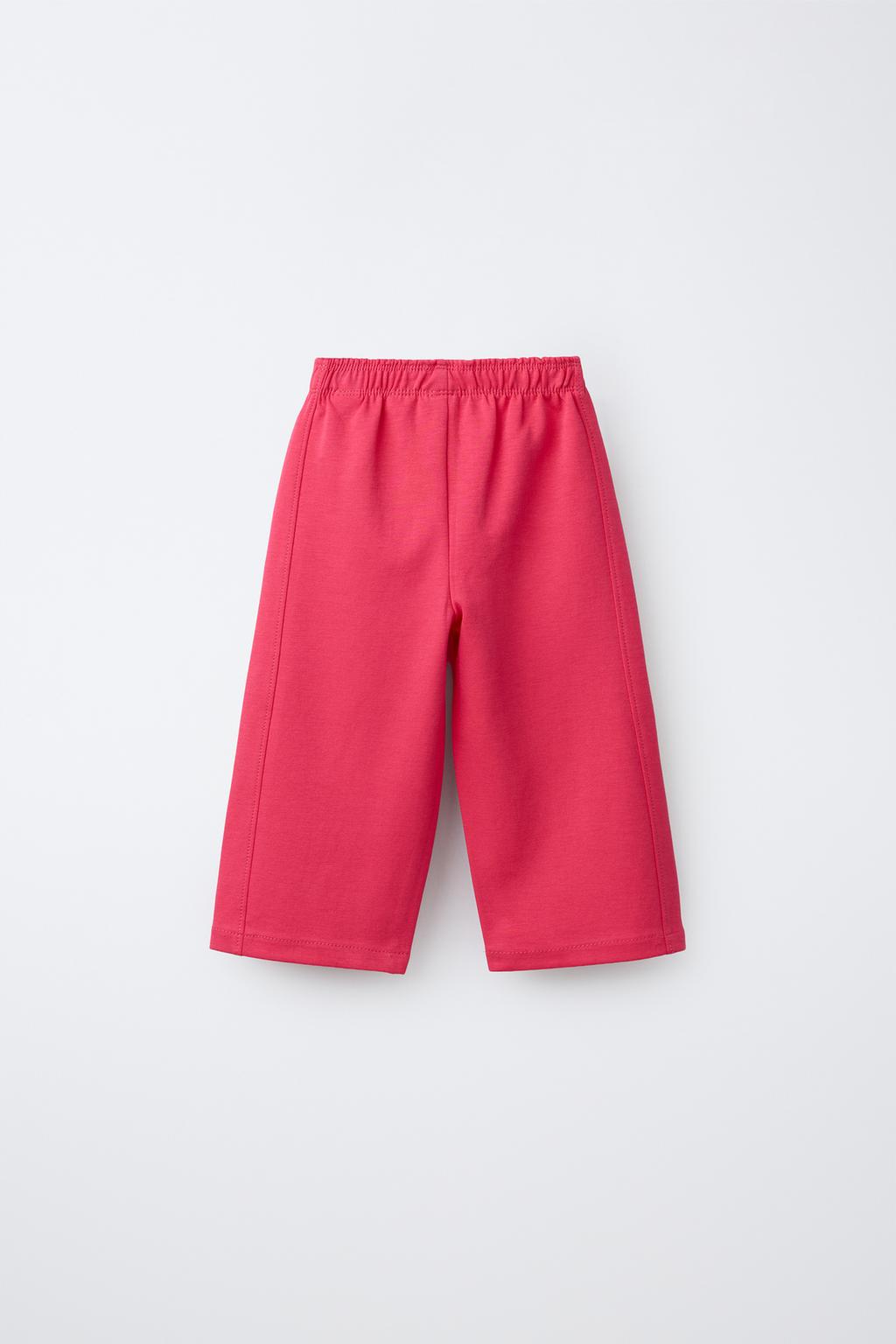 БРЮКИ WIDE LEG ИЗ ТКАНИ ИНТЕРЛОК С РЕЛЬЕФНОЙ НАДПИСЬЮ