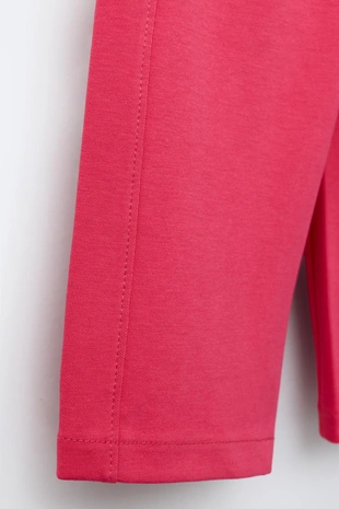 Брюки WIDE LEG из ткани интерлок с рельефной надписью- Заказать в России