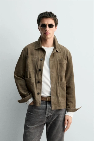 Замшевая куртка с карманами — LIMITED EDITION- Заказать в России