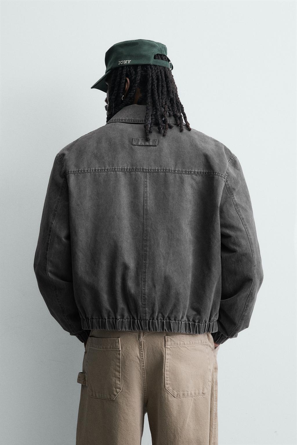 КУРТКА ИЗ ИСКУССТВЕННОЙ ЗАМШИ С ЭФФЕКТОМ ПОТЕРТОСТИ