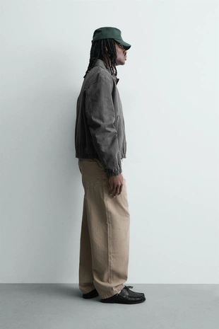 Куртка из искусственной замши с эффектом потертости- Заказать в России