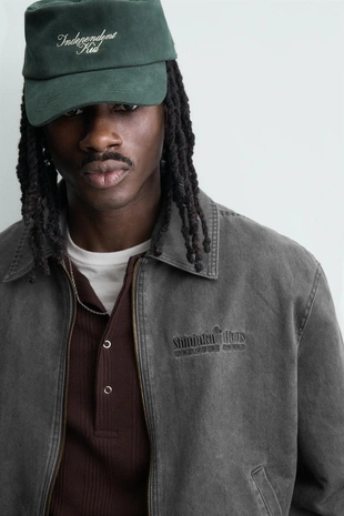 Куртка из искусственной замши с эффектом потертости- Заказать в России