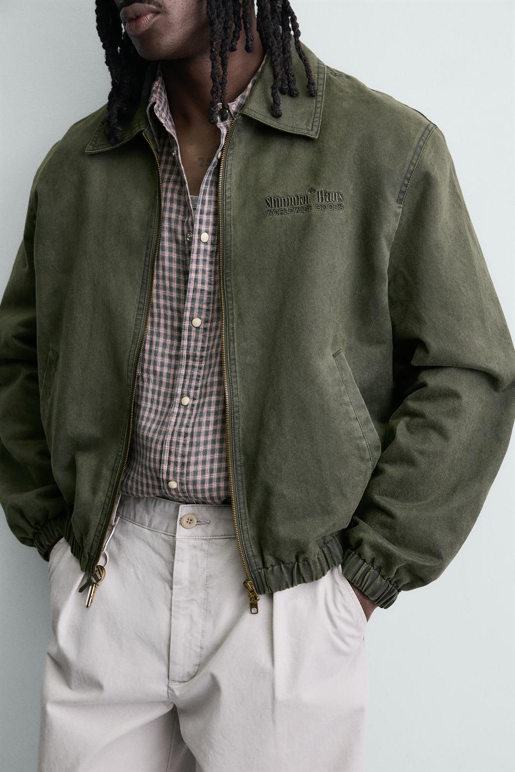 КУРТКА ИЗ ИСКУССТВЕННОЙ ЗАМШИ С ВЫСТИРАННЫМ ЭФФЕКТОМ