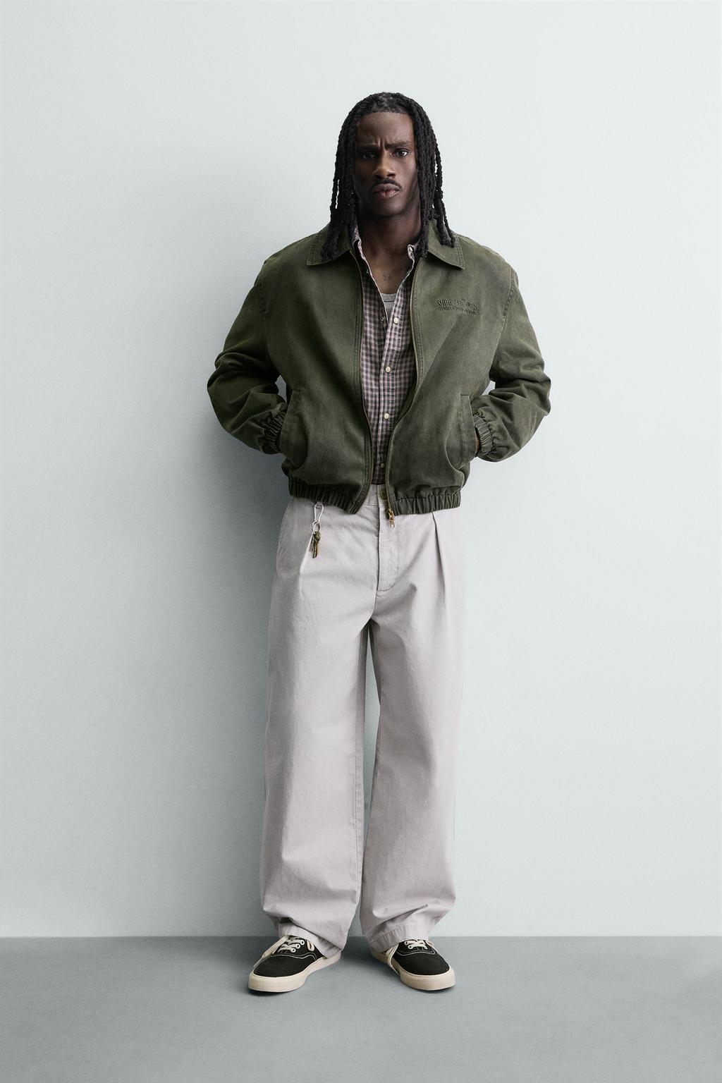 КУРТКА ИЗ ИСКУССТВЕННОЙ ЗАМШИ С ВЫСТИРАННЫМ ЭФФЕКТОМ