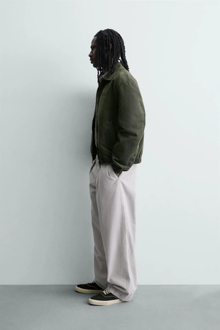 Куртка из искусственной замши с выстиранным эффектом