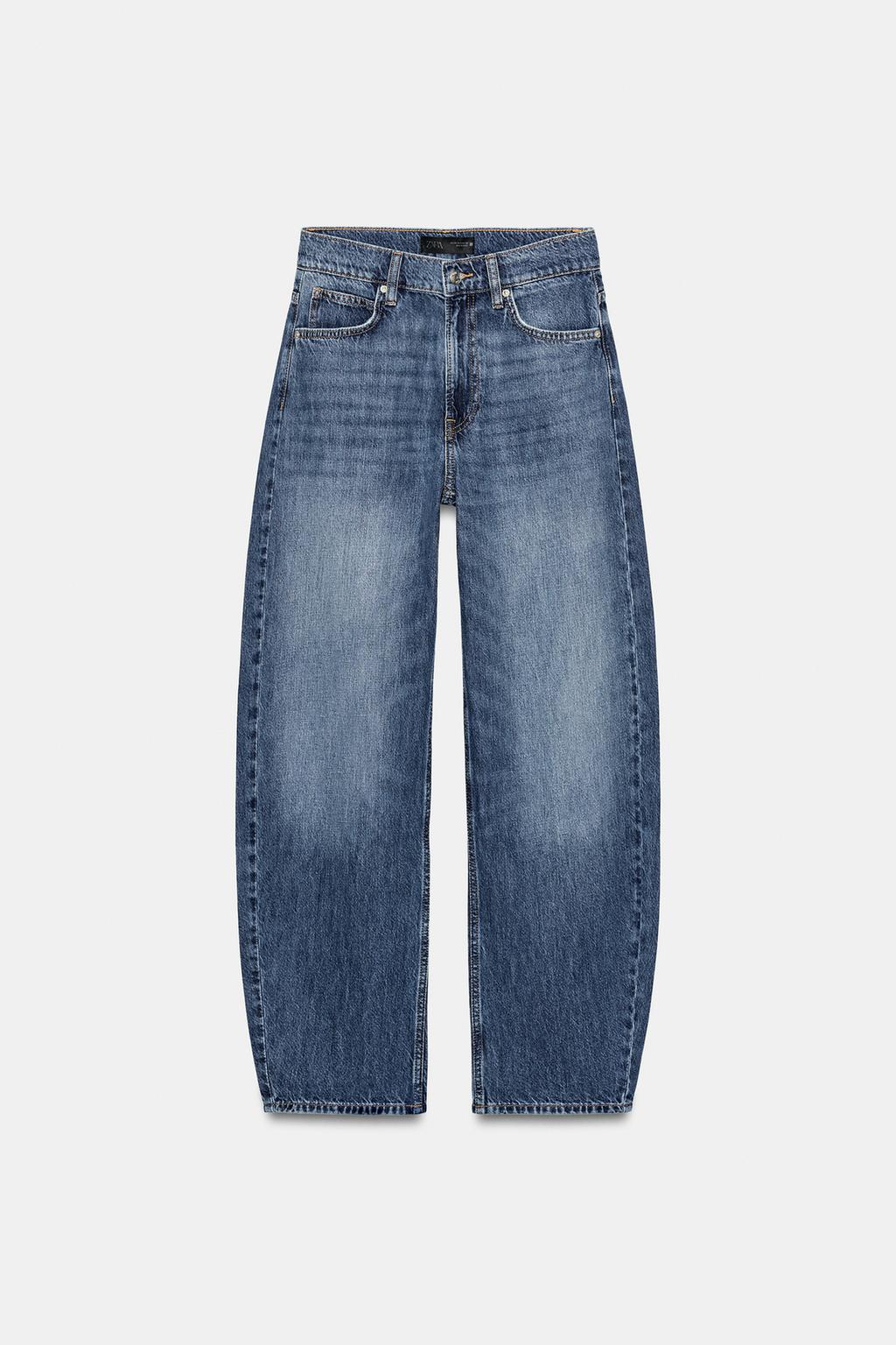 Zara Джинсы z1975 с высокой посадкой - Цвет выцветший синий - mid