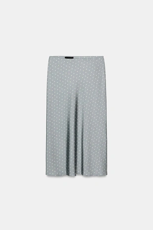 Атласная юбка миди