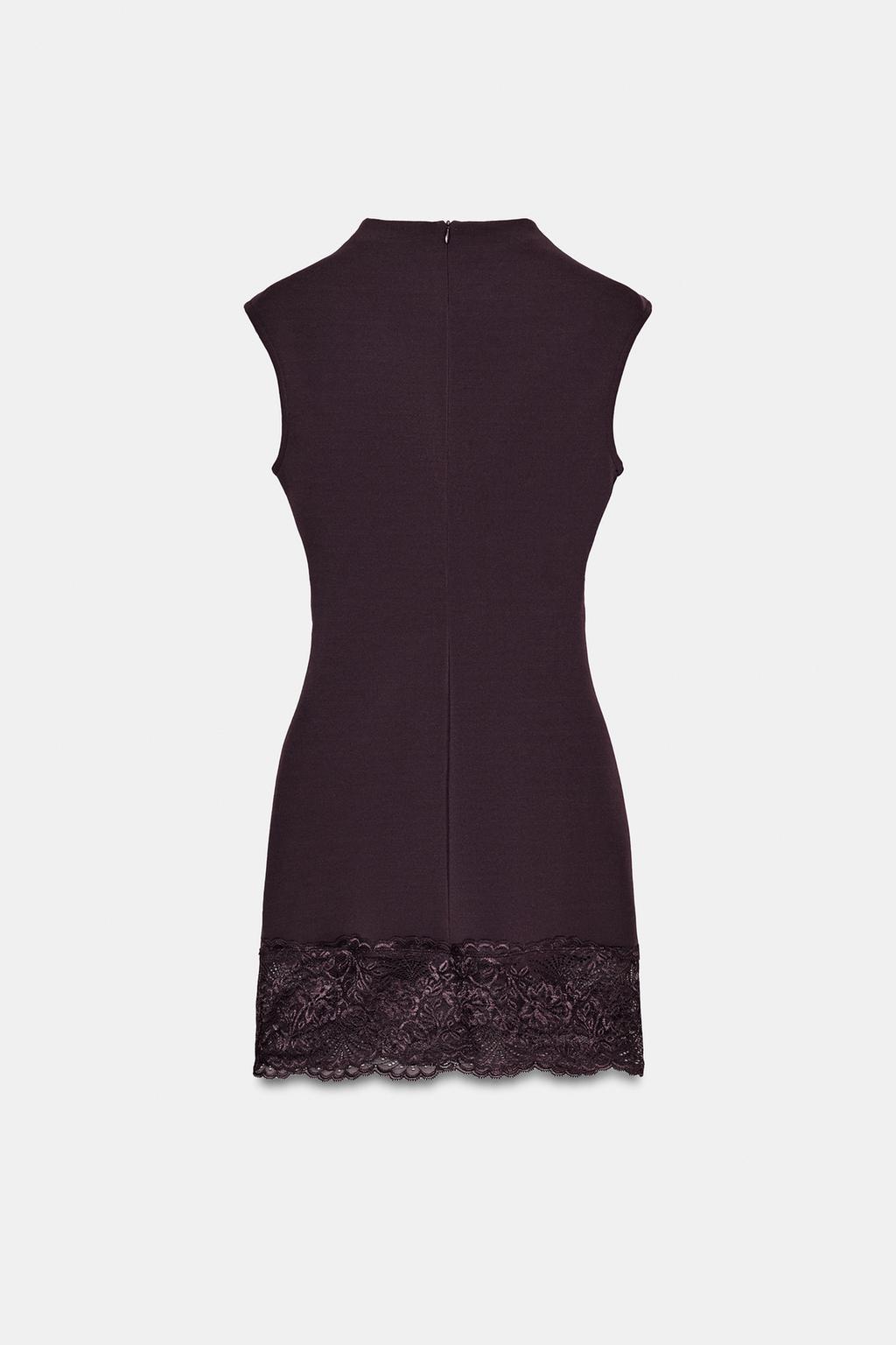 КОРОТКОЕ ПЛАТЬЕ С ЭЛАСТИЧНЫМ КРУЖЕВОМ