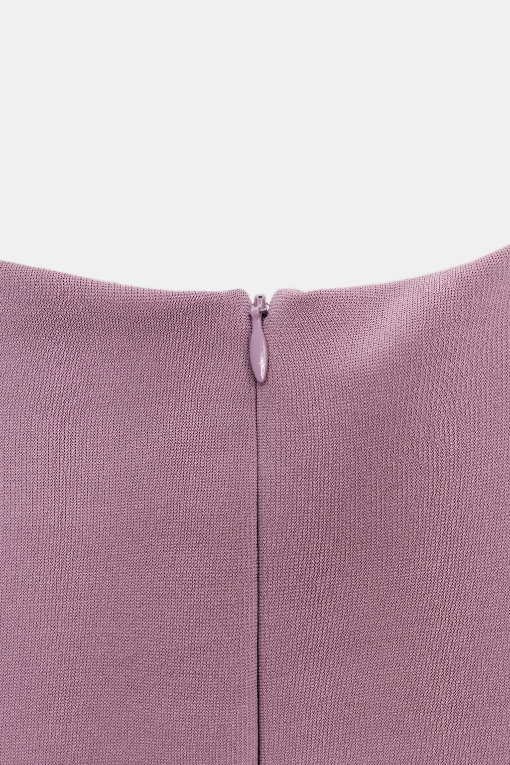 КОРОТКОЕ ПЛАТЬЕ ИЗ ЭЛАСТИЧНОЙ ТКАНИ С КРУЖЕВОМ