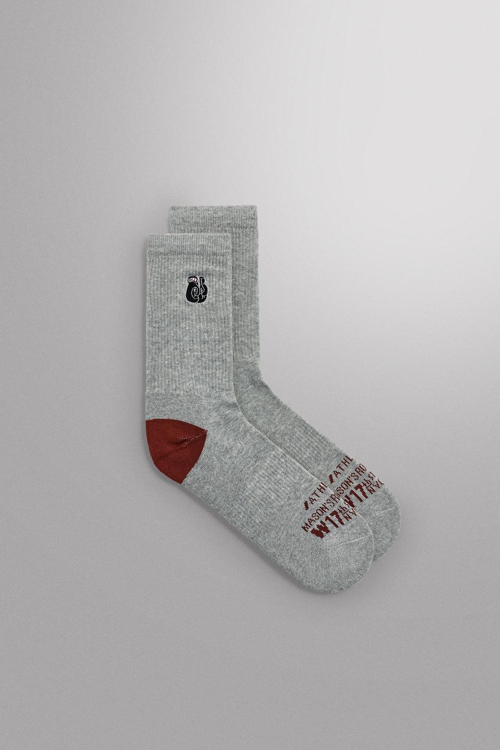 НАБОР ИЗ 2 ПАР НОСКОВ В РУБЧИК С ВЫШИВКОЙ