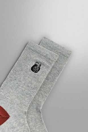 Набор из 2 пар носков в рубчик с вышивкой- Заказать в России