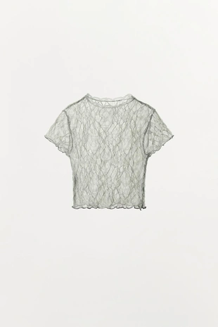 Кружевной кроп-топ
