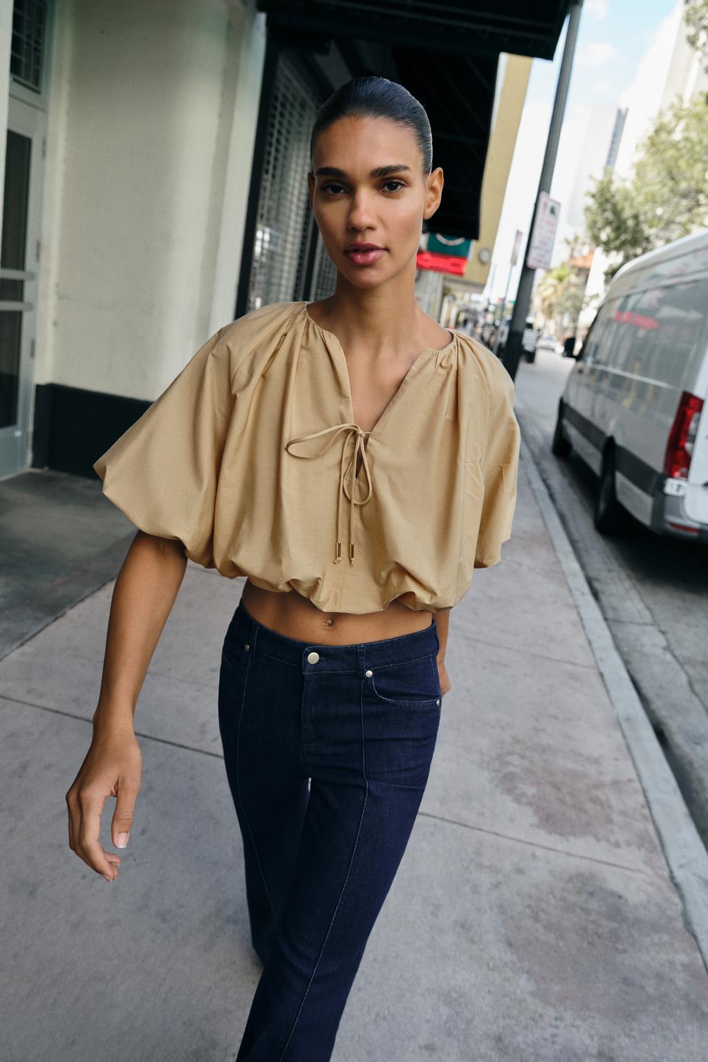 УКОРОЧЕННЫЙ ТОП-БАЛЛОН ИЗ ПОПЛИНА