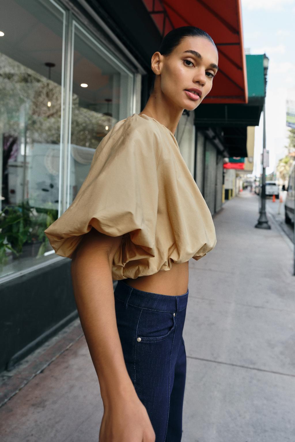 УКОРОЧЕННЫЙ ТОП-БАЛЛОН ИЗ ПОПЛИНА