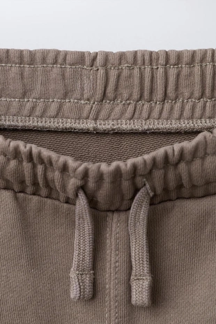 Брюки BARREL из мягкой ткани с надписью- Заказать в России