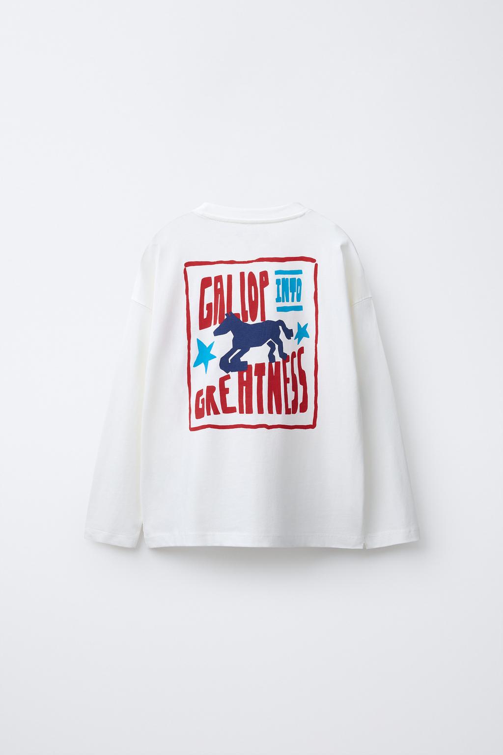 Футболка с принтом лошади