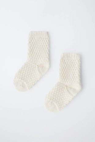 Носки из хлопка и шелка с текстурой- Заказать в России