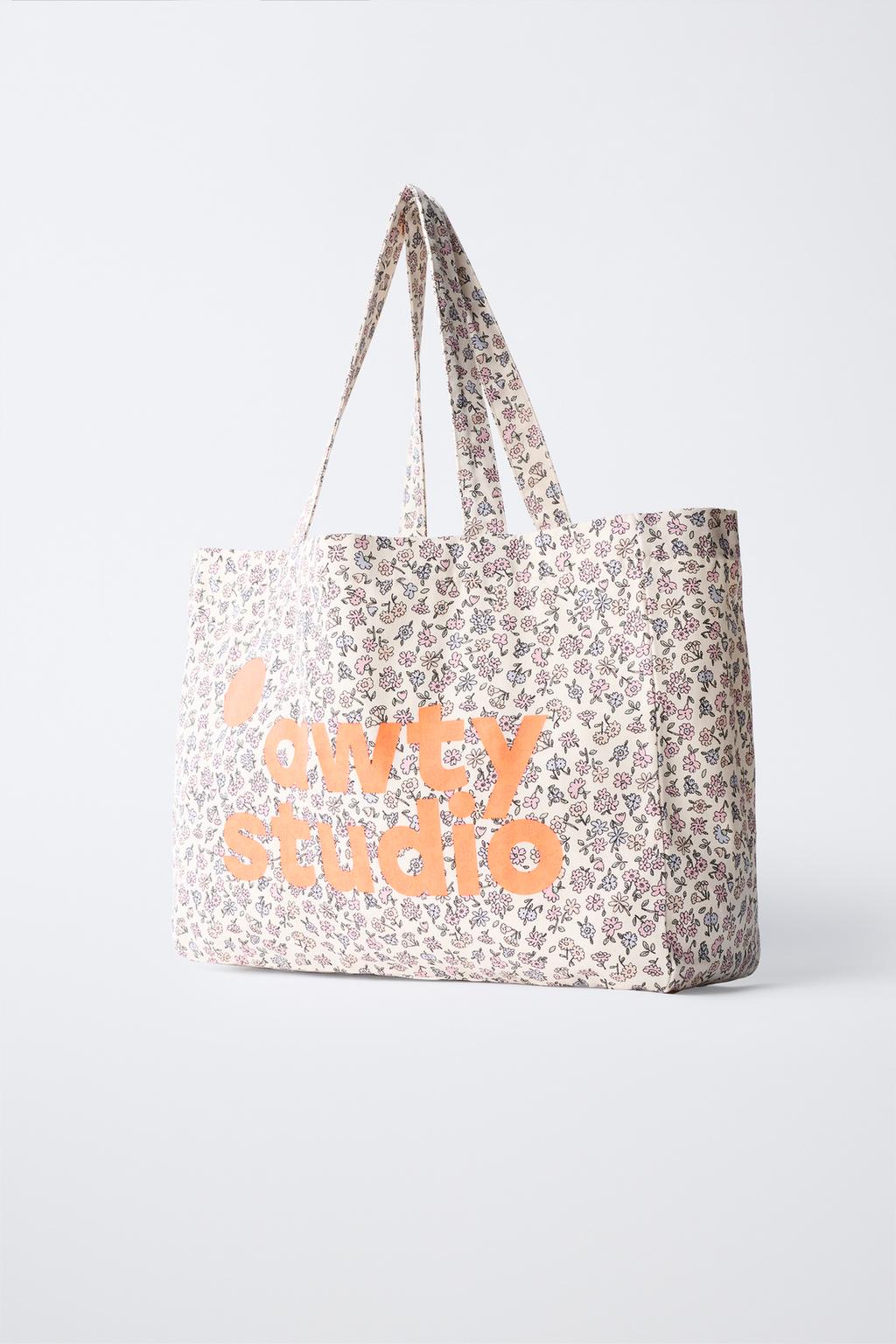 СУМКА-ТОУТ С ПРИНТОМ И ТЕКСТОМ